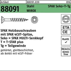 SPAX® Holzbauschrauben T40 8x160 50 St.