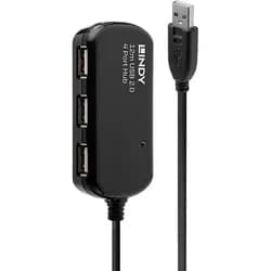 LINDY 42783 - USB 2.0 Hub, 4 Port, Verlängerung, aktiv, Daisy Chain, 12 m