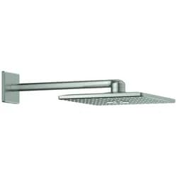 Grohe Rainshower Kopfbrauseset 26479DC0 supersteel, Brausearm 43 cm, 2 Strahlarten