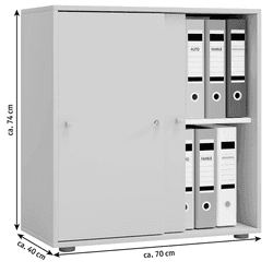 Aktenschrank Lona L Sonoma Eiche