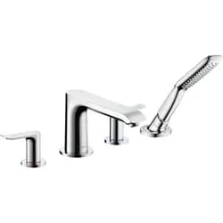 hansgrohe Wannenarmatur Metris 4-Loch Wannenrandarmatur - Chrom