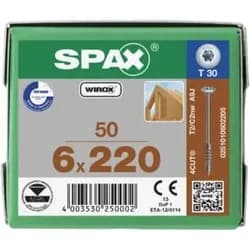 SPAX TELKO T-STAR+ T30 VG WIROX 6 x 220