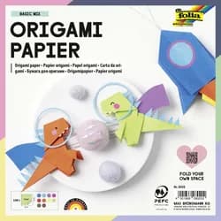 Folia Bastelkartonpapier Faltblatt 20x20cm farbig 100 Blatt Intensiv