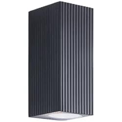 BRILLIANT Wandleuchte Jelani Außenlampe, 2 x GU10, 16,5 x 7 x 8 cm, Up & Down Light, schwarz - Schwarz