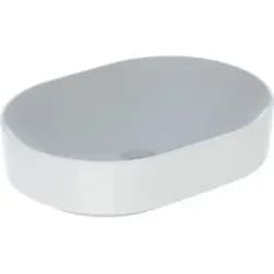 Geberit Aufsatzwaschtisch VariForm 55x40cm, o HL, o ÜL, ellipt., we. K-Tect