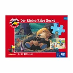 HUCH! Spiel Der kleine Rabe Socke - Puzzle 2x24 T.
