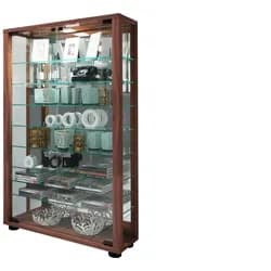 Vitrine Lumo ca. 59x91x18 cm Nussbaum
