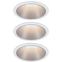 Paulmann LED Einbauleuchte Cole 3er-Set - Weiß/Silber