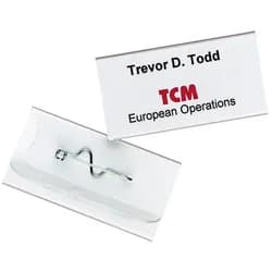 Durable 800619 Namensschilder mit Anstecknadel 30 x 60 mm, 100 Stück