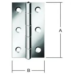 VORMANN Tür-Scharnier schmal B26xH40mm,gerollt verzinkt