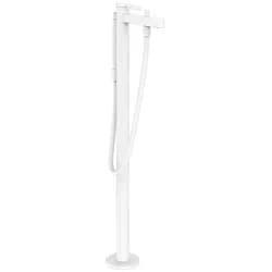 Hansgrohe Finoris Einhebel-Wannenmischer bodenstehend, mattweiß, Ausladung 210 mm