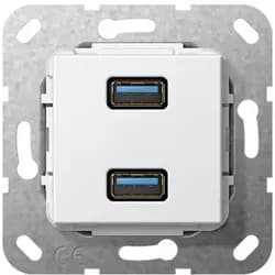 Gira UP Tragring 2xUSB A rws 568503