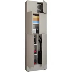 Mehrzweckschrank Lona XXL Grau ca. 70x240x39 cm