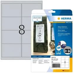 HERMA Etiketten A4 99.1x67.7 mm silber Folie glänzend 200 St.