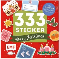 Sticker 333 Sticker – Merry Christmas: Geschenk-Etiketten und Aufkleber mit be