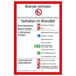 SafetyMarking Verbotsschild Folie B200xH300 mm Brandschutzverordnung universal