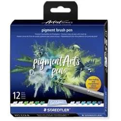 STAEDTLER Künstlerstift STAEDTLER® 371 C12-6 pigment brush pen Cool Col 12ST