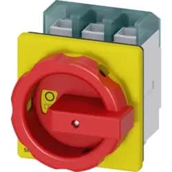 Siemens Lasttrennschalter 3-polig, Schalter + Taster, Rot