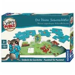 Kosmos Puzzle Story-Puzzle Der kleine Siebenschläfer, 15 Puzzleteile bunt