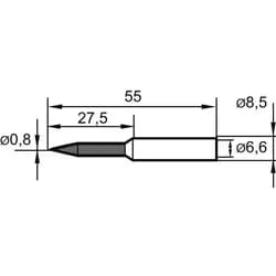 ERSA Lötspitze bleistiftspitz 0,8mm Verlängerung SB