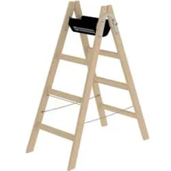 Günzburger Steigtechnik Sprossen-Stehleiter Holz 2x4 Sprossen