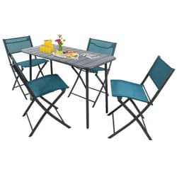 VCM Gartenmöbel-Set Sumila Türkis H. 79 x B. 110 x T. 55 cm