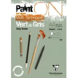 Skizzenbuch Block PaintOn grüngrau A4 30 Blatt 250 g