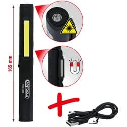 LED COB Stripe Inspektionslampe 350 Lumen mit UV-Spot LED und Laserpointer