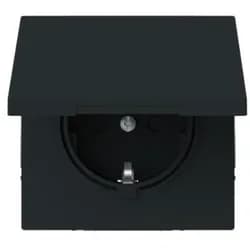0 Schutzkontakt Steckdose Safety Plus - Schwarz