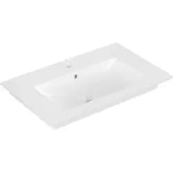 V&B Möbelwaschtisch VENTICELLO 80x50cm, m Hahnloch, mit Überlauf, weiß