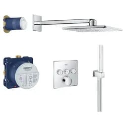 GROHE SmartControl Duschsystem Unterputz, eckig - Silber