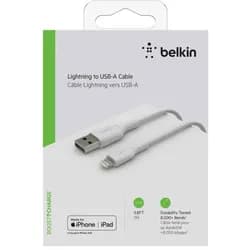 Belkin Lightning Lade/Sync Kabel PVC mfi zertifiziert 3m weiß
