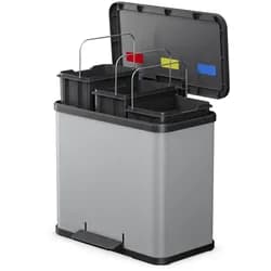 Hailo ProfiLine, Abfalleimer, Silber