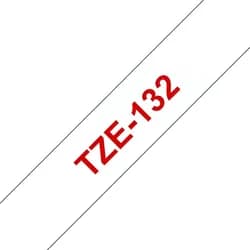 BROTHER TZe-132 rot auf clear 12mm