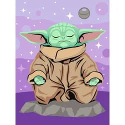 Ravensburger CreArt, Malen nach Zahlen Adults Trend - Star Wars Meditierender Grogu