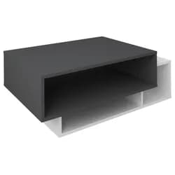 Couchtisch Runila Anthrazit /Weiß 3 Fächer