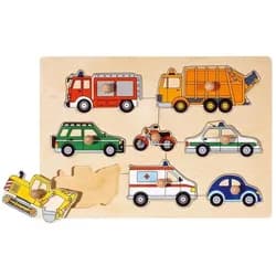goki Puzzle goki Steckpuzzle Verkehrsmittel, Puzzleteile