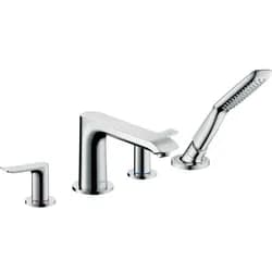hansgrohe Wannenarmatur Metris 4-Loch Wannenrandarmatur - Chrom