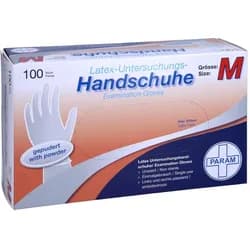 Handschuhe Einmal Latex gepudert M