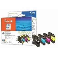 Peach Spar Pack Tintenpatronen kompatibel zu Brother LC-127XLVALBP