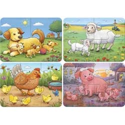 Ravensburger Steckpuzzle Ravensburger Kleine Bauernhoftiere, Puzzleteile