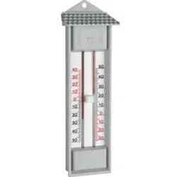 TFA Dostmann Raumthermometer TFA 10.3014 Analoges Maxima-Minima-Thermometer grau