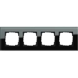 Gira Abdeckrahmen 4f. sw-glas 021405