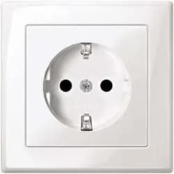 Merten SCHUKO-Steckdose pws/gl MEG2300-1419