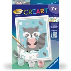 Ravensburger Verlag GmbH Spiel CreArt, Malen nach Zahlen Kinder - Süßer Waschbär