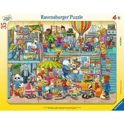 Ravensburger Puzzle Kinderpuzzle 35 Teile - Tierischer Spielzeugladen, Puzzleteile