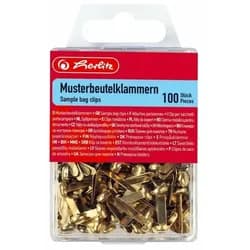 Herlitz Verschlussklammer herlitz Musterbeutelklammer Metall messing 100