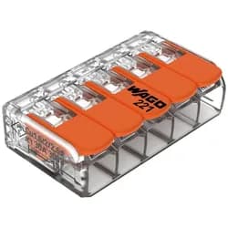 WAGO 221-615 - Verbindungsklemme, 6 mm2, 5-Leiter