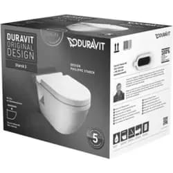 Duravit Starck 3 Wand WC Set 42000900A1 mit WC-Sitz, weiß
