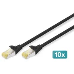 patch cable - 2 m - black - Schwarz - 2m